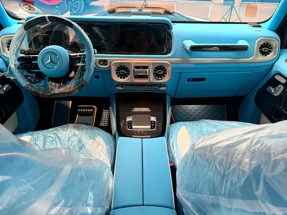 2025 Brand New Mercedes-Benz G63 AMG | Brabus G800 Kit | 0 KM | White/Sky Blue Interior - Image 7