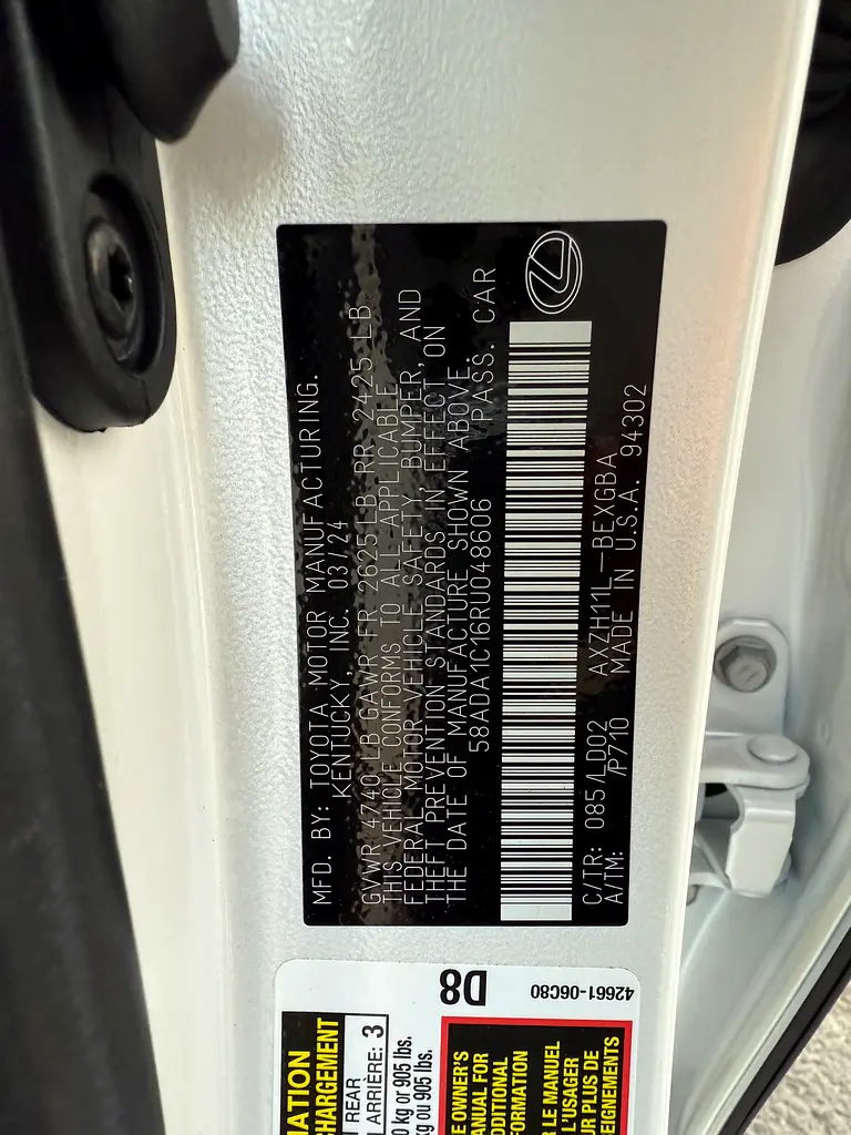 2024 LEXUS ES 300h HYBRID ENGINE FRESH IMPORT US SPEC - Image 18
