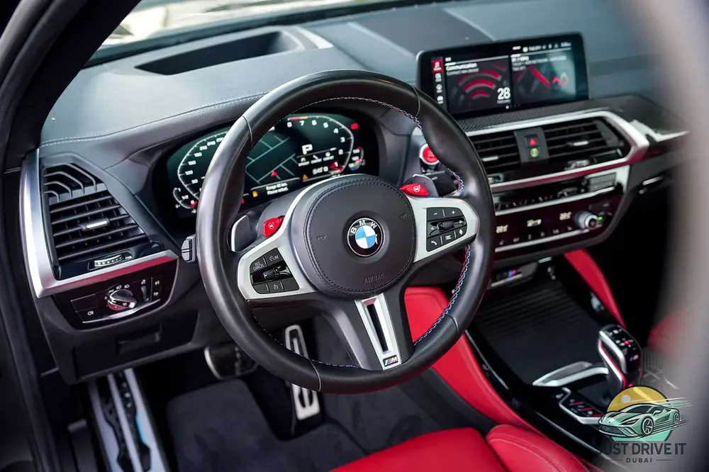 BMW X4M Competition 2021 GCC | 35K kms | Warranty + Service until 2027 | Cartier Red | Full Carbon - Image 17