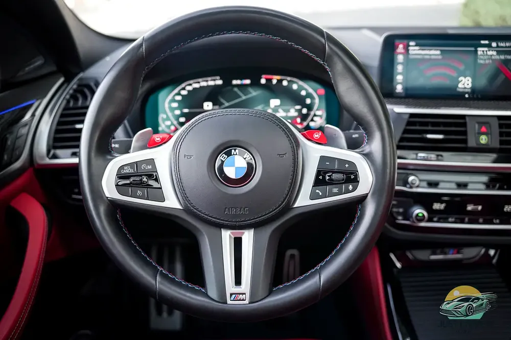BMW X4M Competition 2021 GCC | 35K kms | Warranty + Service until 2027 | Cartier Red | Full Carbon - Image 9