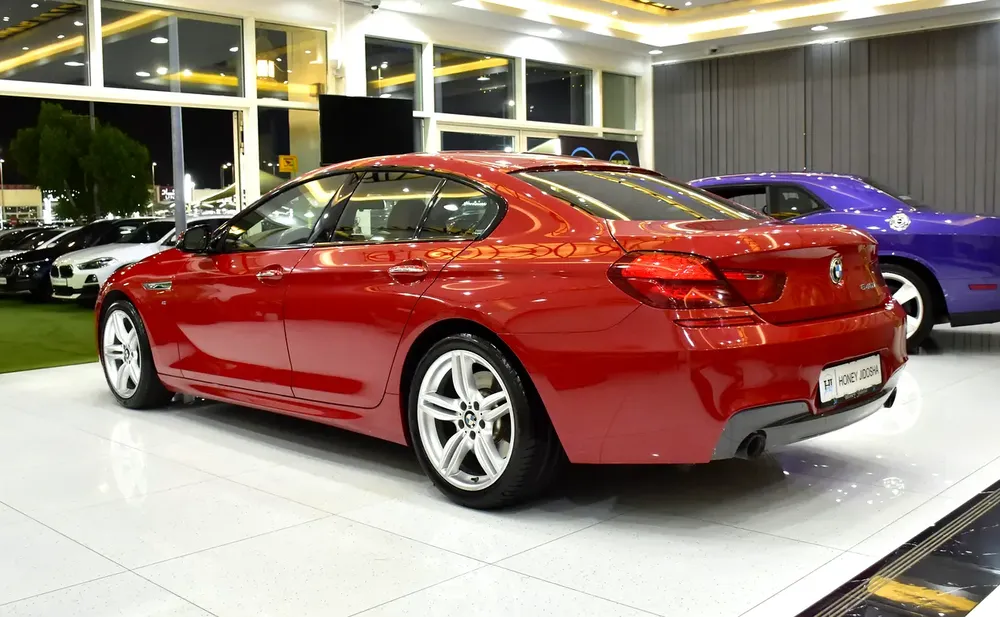 IMMACULATE CONDITION / SINGLE OWNER! BMW 640i GranCoupe M-Kit ( 2016 Model ) in Red Color GCC Specs - Image 7