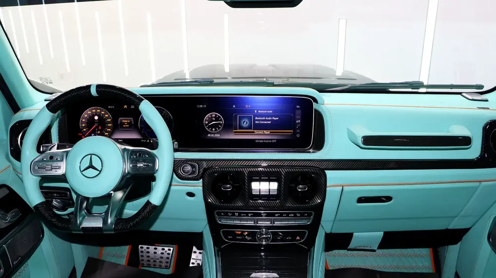 MERCEDES BENZ G550 | 2021 BRABUS KIT | NARDO GREY EXTERIOR | TIFFANY BLUE INTERIOR - Image 5