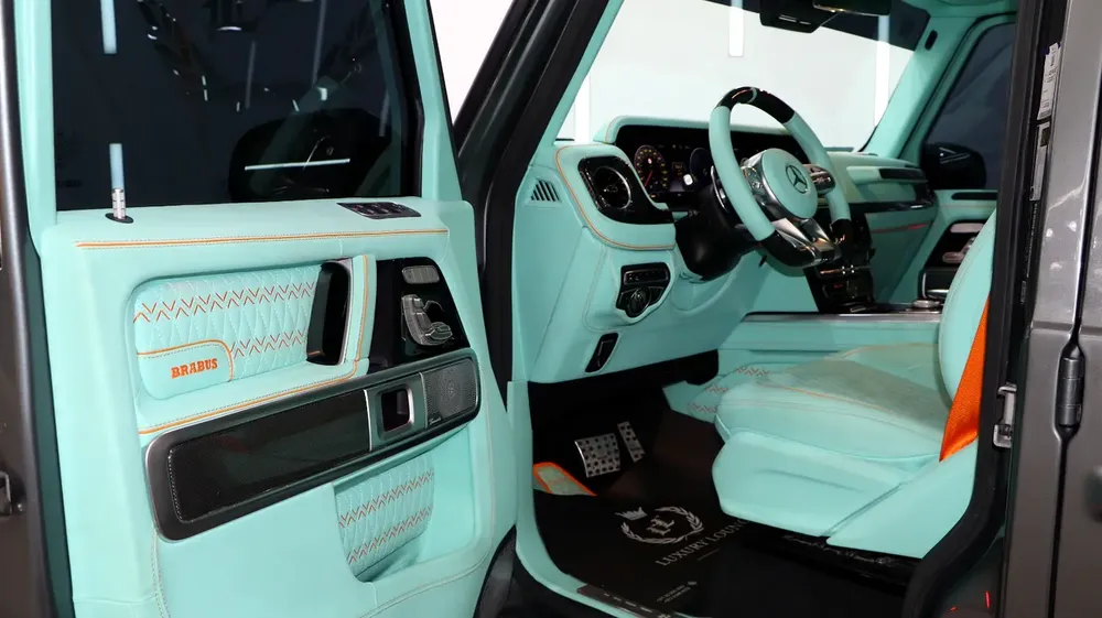 MERCEDES BENZ G550 | 2021 BRABUS KIT | NARDO GREY EXTERIOR | TIFFANY BLUE INTERIOR - Image 7