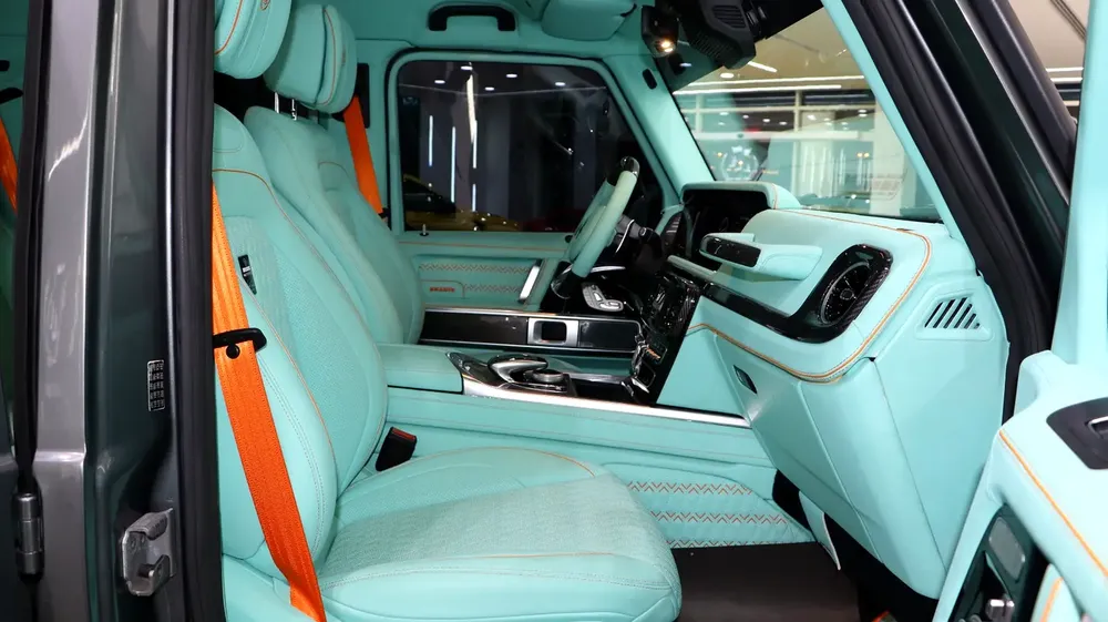 MERCEDES BENZ G550 | 2021 BRABUS KIT | NARDO GREY EXTERIOR | TIFFANY BLUE INTERIOR - Image 8