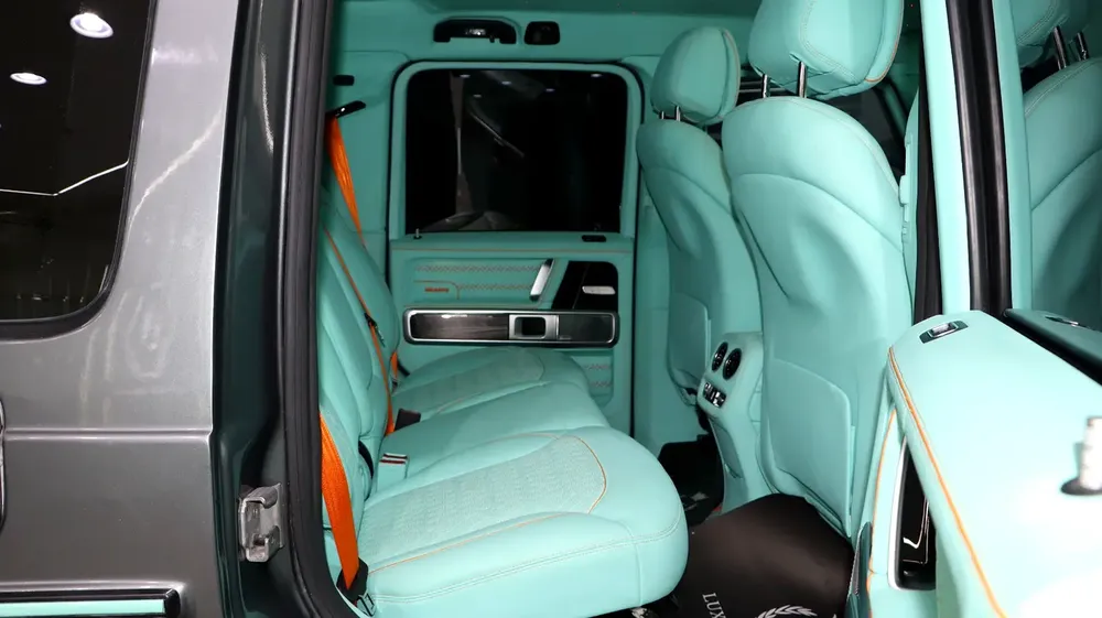 MERCEDES BENZ G550 | 2021 BRABUS KIT | NARDO GREY EXTERIOR | TIFFANY BLUE INTERIOR - Image 9