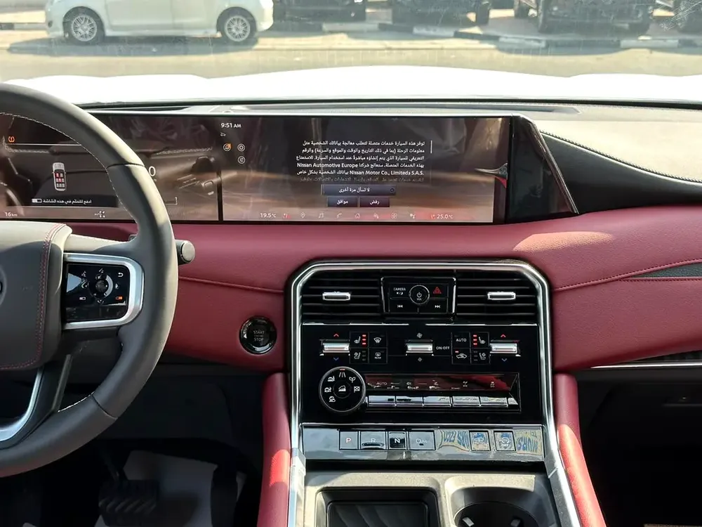 Nissan Patrol LE Platinum 3.5L TT Panoramic 2026 Black inside Red - GCC - Brand New- Export Only - Image 11