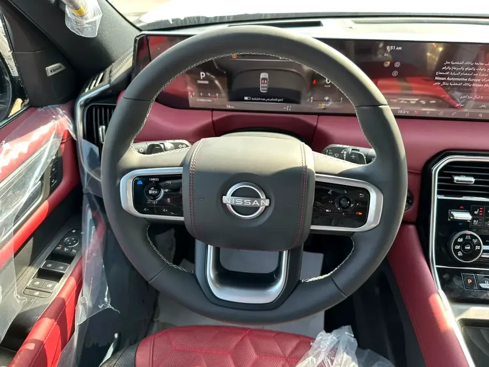 Nissan Patrol LE Platinum 3.5L TT Panoramic 2026 Black inside Red - GCC - Brand New- Export Only - Image 8