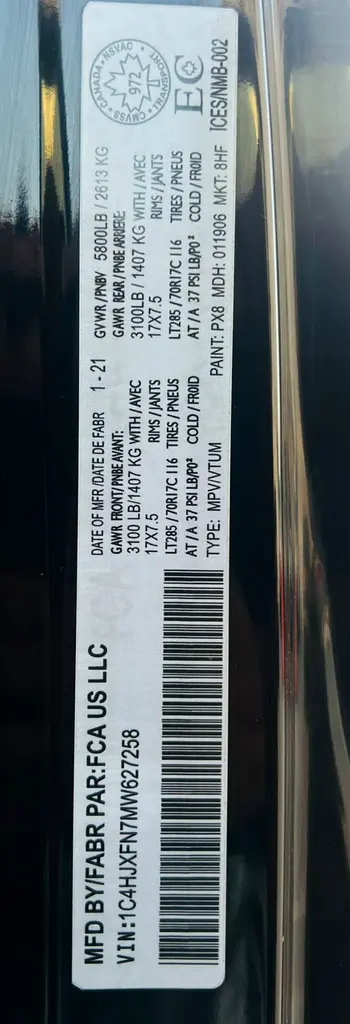 Jeep Wrangler Sport 2021 American Specs - Image 12