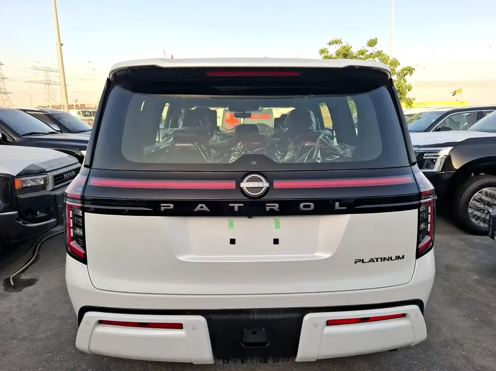 Nissan Patrol LE Platinum 3.5L TT Panoramic 2026 White inside Red - GCC - Export Only - Image 4