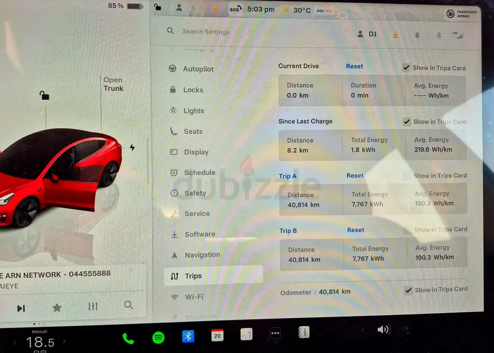 AED 1520/month | 2022 Tesla Model 3 Long Range | GCC Specs | Ref#397286 - Image 18