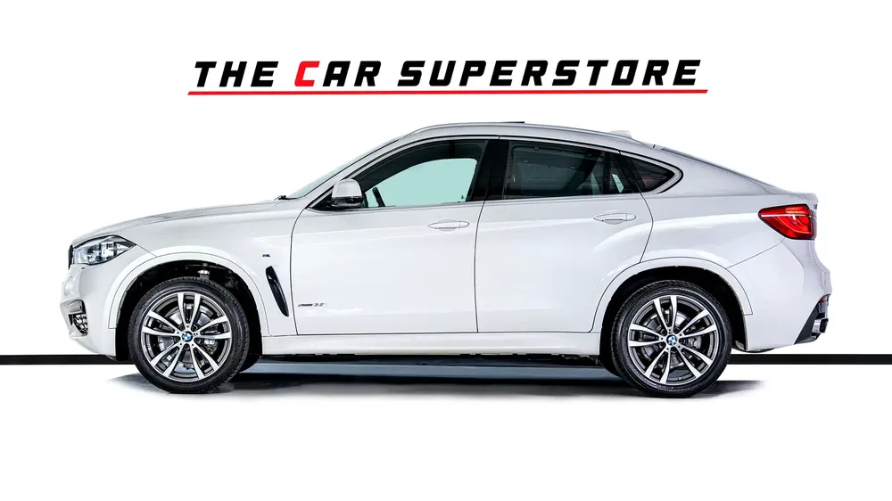 BMW X6 35i X-Drive-MSport-GCC-Pearl White-Premium Red Leather Interior-M Sports Seats - Image 5
