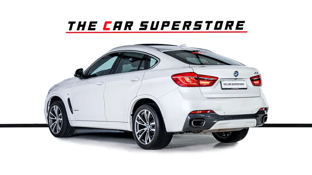 BMW X6 35i X-Drive-MSport-GCC-Pearl White-Premium Red Leather Interior-M Sports Seats - Image 6