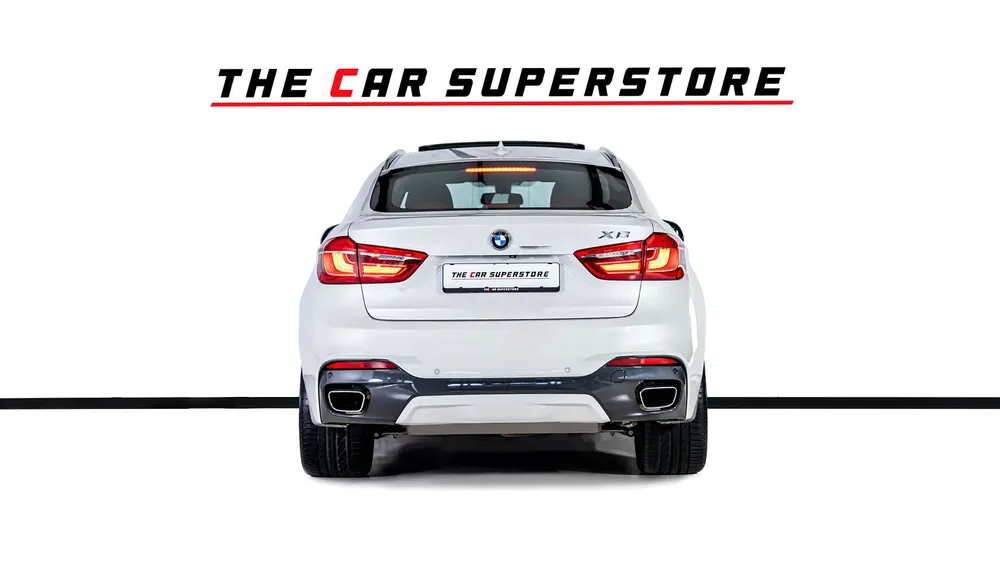 BMW X6 35i X-Drive-MSport-GCC-Pearl White-Premium Red Leather Interior-M Sports Seats - Image 7