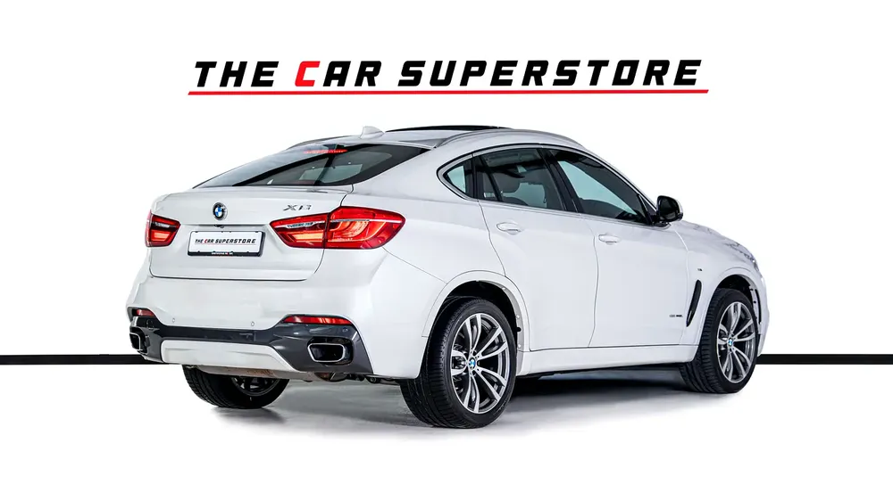 BMW X6 35i X-Drive-MSport-GCC-Pearl White-Premium Red Leather Interior-M Sports Seats - Image 8