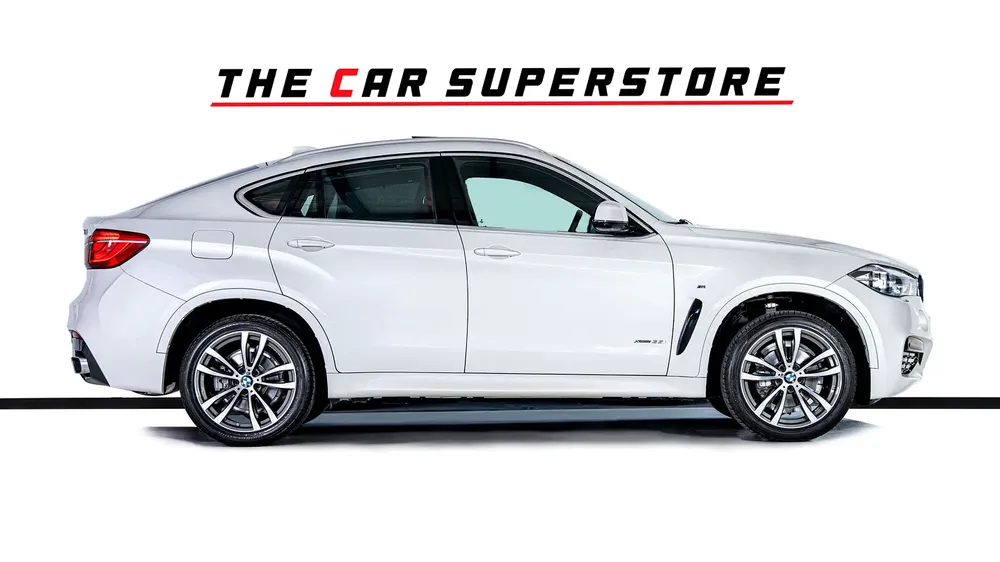 BMW X6 35i X-Drive-MSport-GCC-Pearl White-Premium Red Leather Interior-M Sports Seats - Image 9