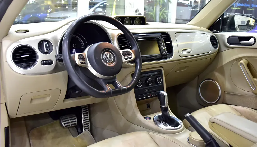 EXCELLENT DEAL for our Volkswagen Beetle Turbo ( 2016 Model ) in Beige Color GCC Specs - Image 11
