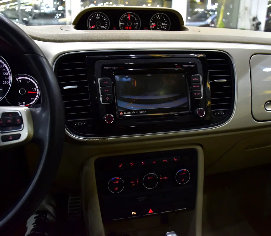EXCELLENT DEAL for our Volkswagen Beetle Turbo ( 2016 Model ) in Beige Color GCC Specs - Image 15