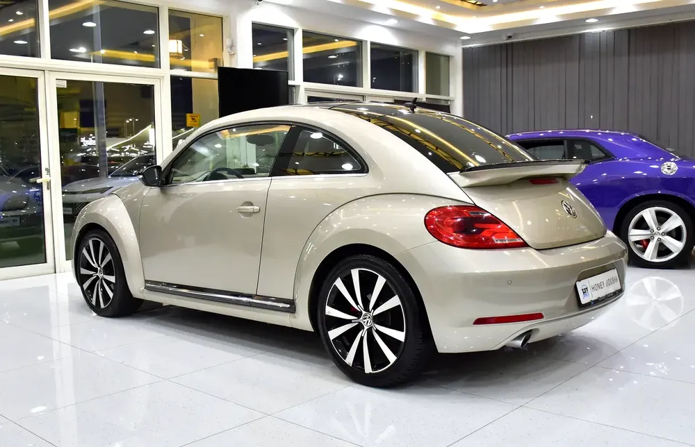 EXCELLENT DEAL for our Volkswagen Beetle Turbo ( 2016 Model ) in Beige Color GCC Specs - Image 7
