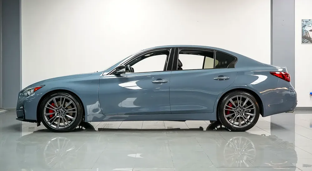 Aed 2,249/Month | Rare Machine | Infinity Q50 Red Sport 400hp | GCC | Original Paint | Warranty - Image 4