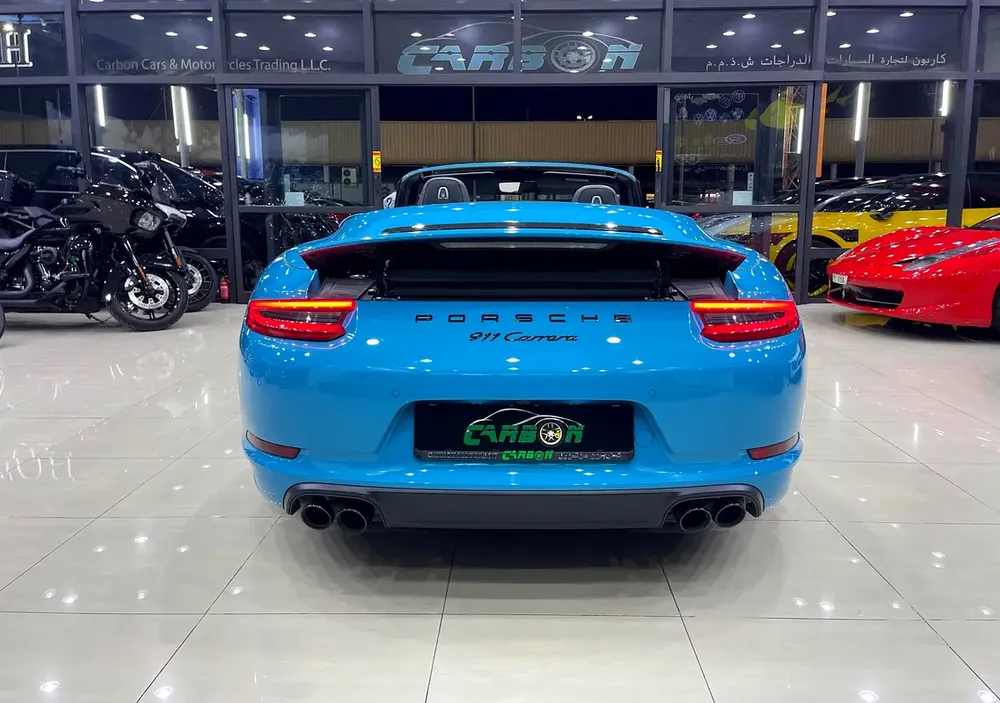 PORSCHE CARRERA CABRIOLET MIAMI BLUE GCC FULL PORSCHE SERVICE HISTORY - Image 13