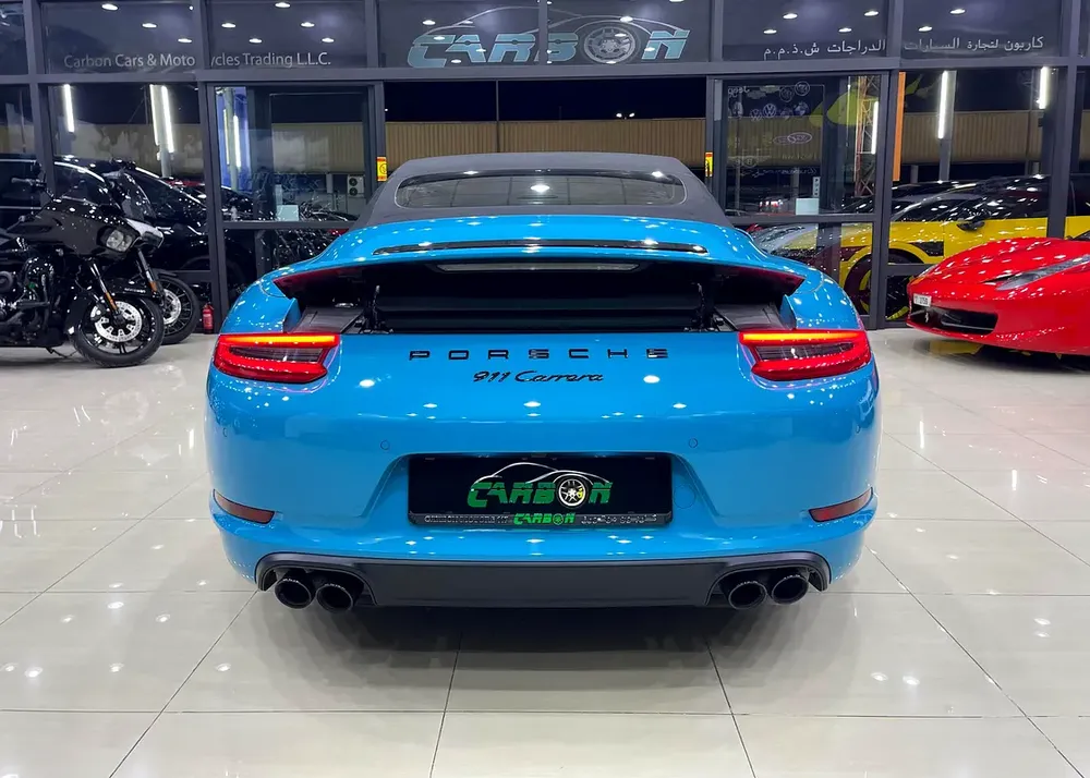 PORSCHE CARRERA CABRIOLET MIAMI BLUE GCC FULL PORSCHE SERVICE HISTORY - Image 14