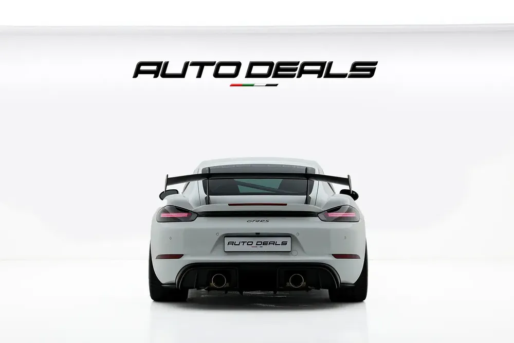 2023 Porsche 718 Cayman GT4 RS Weissach | GCC | Warranty | Extremely Low Mileage | Air Intake Design - Image 4