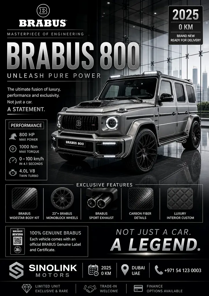 Mercedes-Benz G-Class Brabus G 800 | 2024 | European Specs | Brand New - Image 8