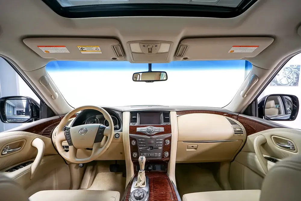 Nissan Patrol V6 Grey High Options | GCC | Agency Maintained | Warranty | Accidents Free - Image 8
