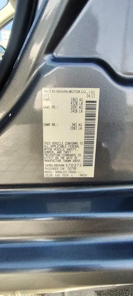 2022 Nissan Altima S - American Specs - Image 12