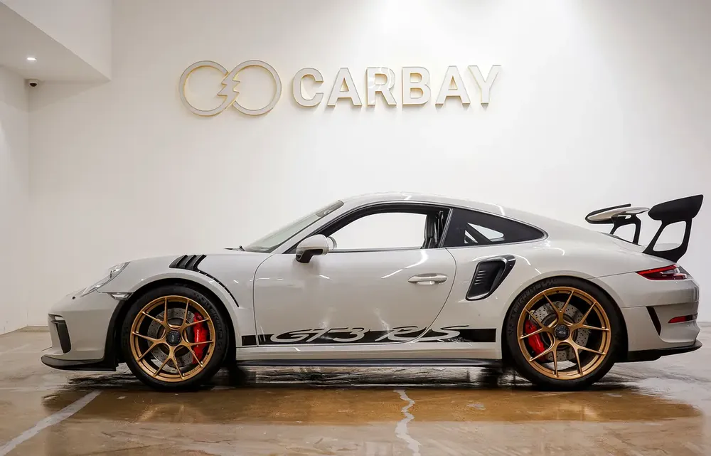 AED 10794 PM | PORSCHE GT3 RS 2019 | CRAYON WHITE | FULL HISTORY FROM AUTOHAUS | HIGH MODS | | GCC - Image 4