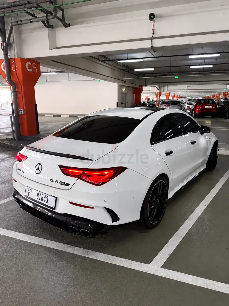 2020 Mercedes-Benz CLA 45 S AMG 4MATIC+ | GCC | White / Red Leather Interior - Image 4