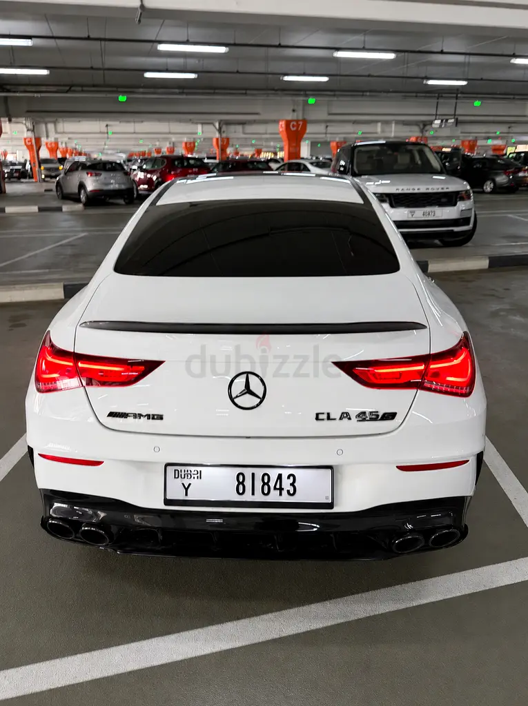 2020 Mercedes-Benz CLA 45 S AMG 4MATIC+ | GCC | White / Red Leather Interior - Image 5