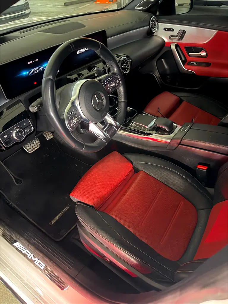 2020 Mercedes-Benz CLA 45 S AMG 4MATIC+ | GCC | White / Red Leather Interior - Image 6
