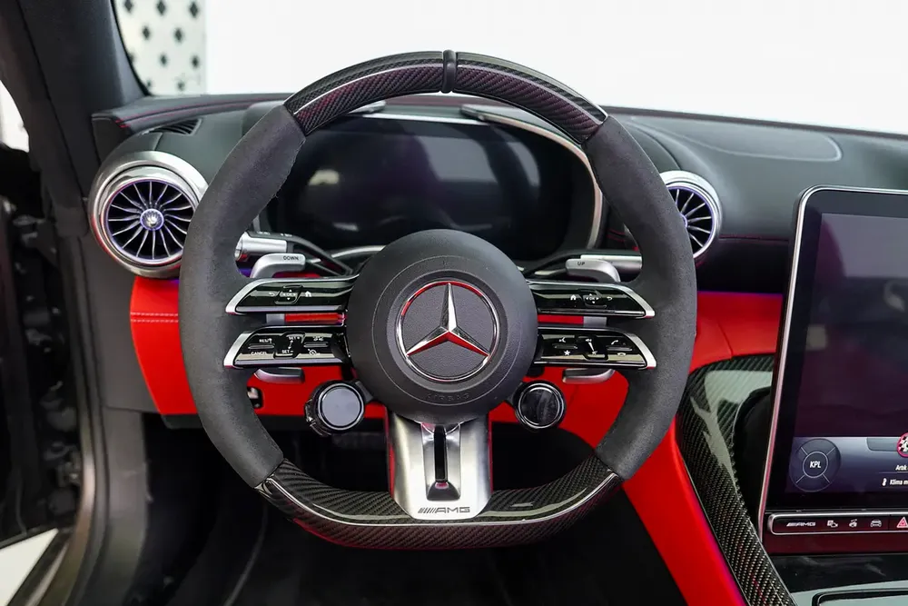 SL 43 AMG CABRIOLET | MATT GREY | BURMESTER AUDIO | INTERIOR CARBON | WARRANTY AVAILABLE - Image 11