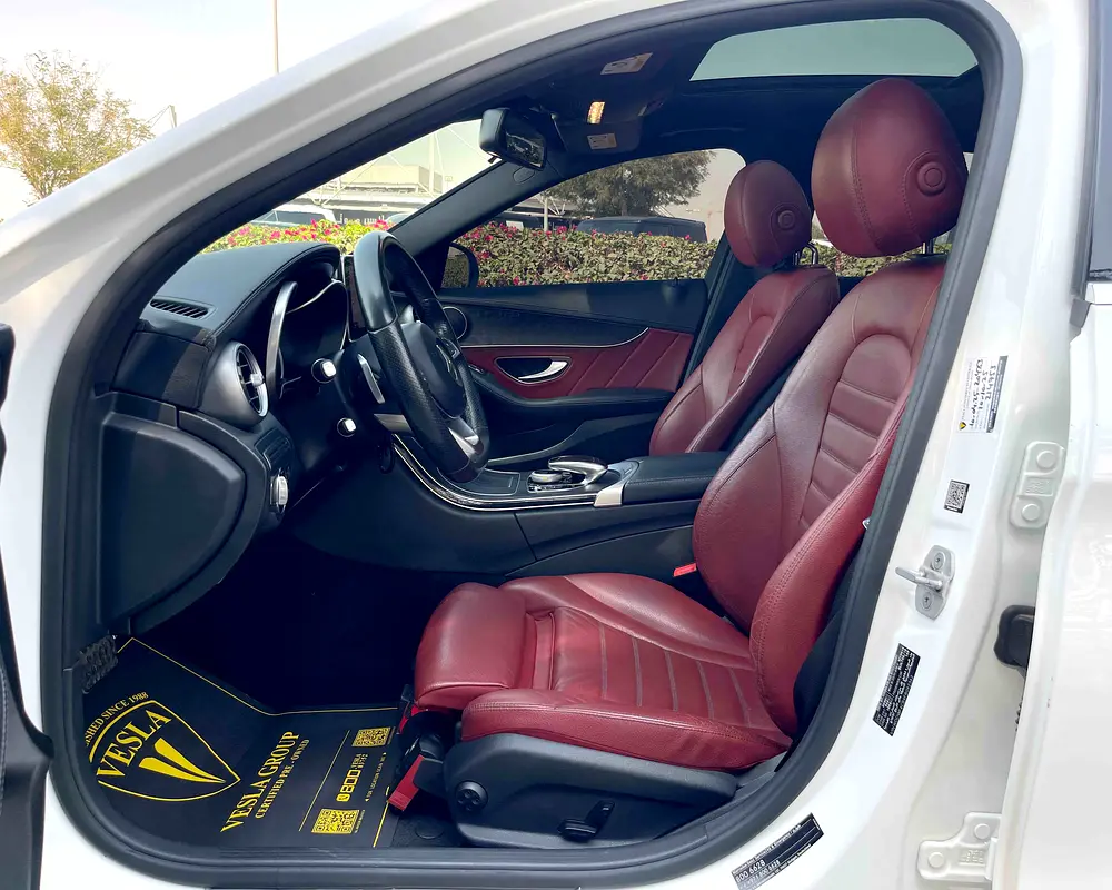 AMG PACKAGE / RED LEATHER + SUNROOF + NAVIGATION + LANE ASSIST + CRUISE CONTROL + AUTO PARK / GCC - Image 11
