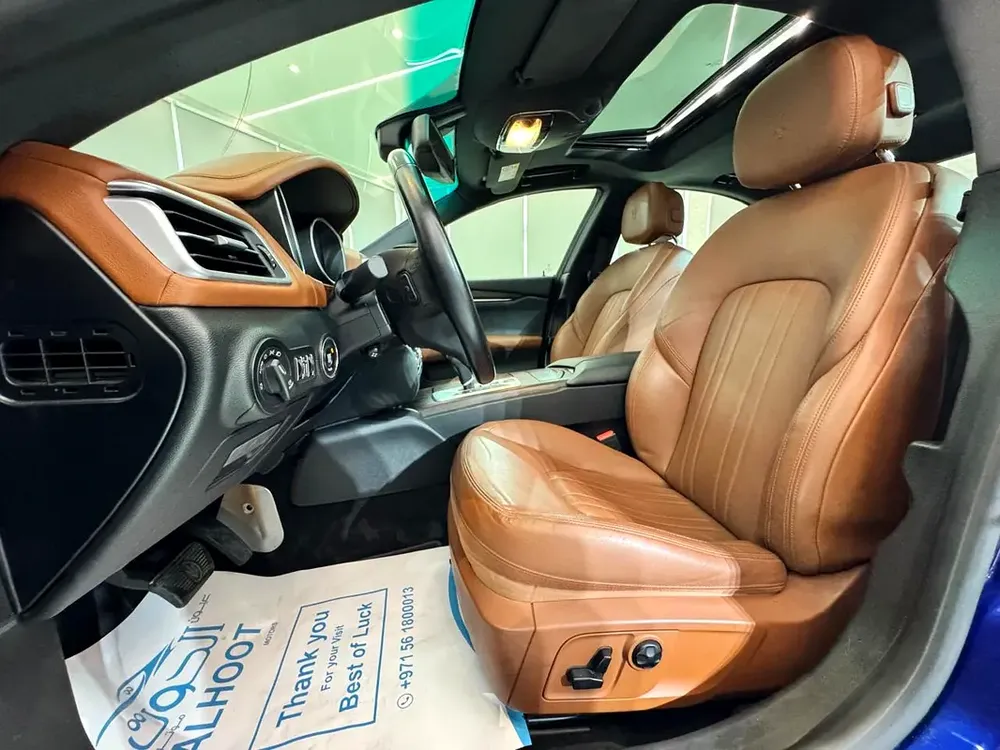 AMAZING BLUE COLOR MASERATI GHIBLI SQ4 V6 || GCC || FREE ACCIDENT || HIGHEST CATEGORY || LOW MILEAGE - Image 14